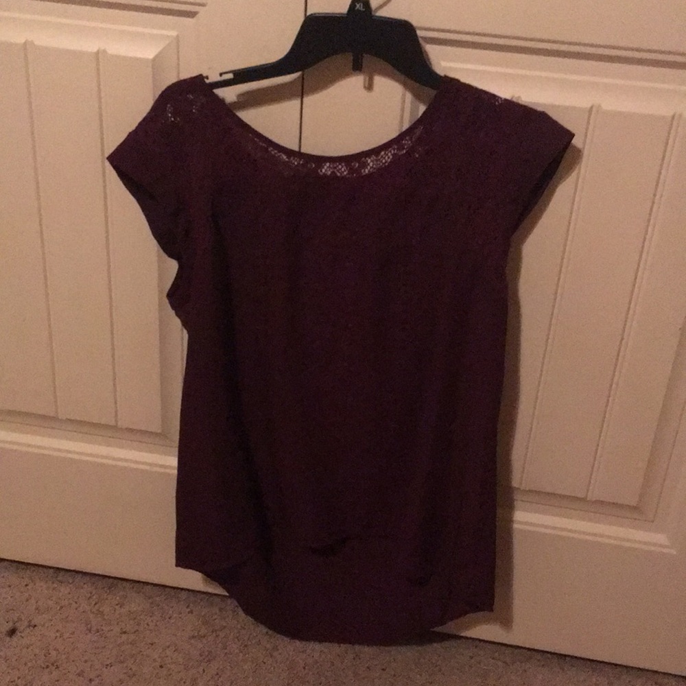 Dark purple patterned shirt